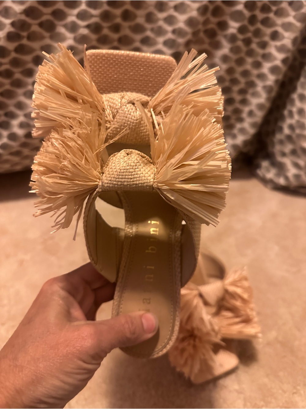 Gianni Bini Beige Raffia Knot Slide Mules NWT 6.5 - Picture 11 of 11